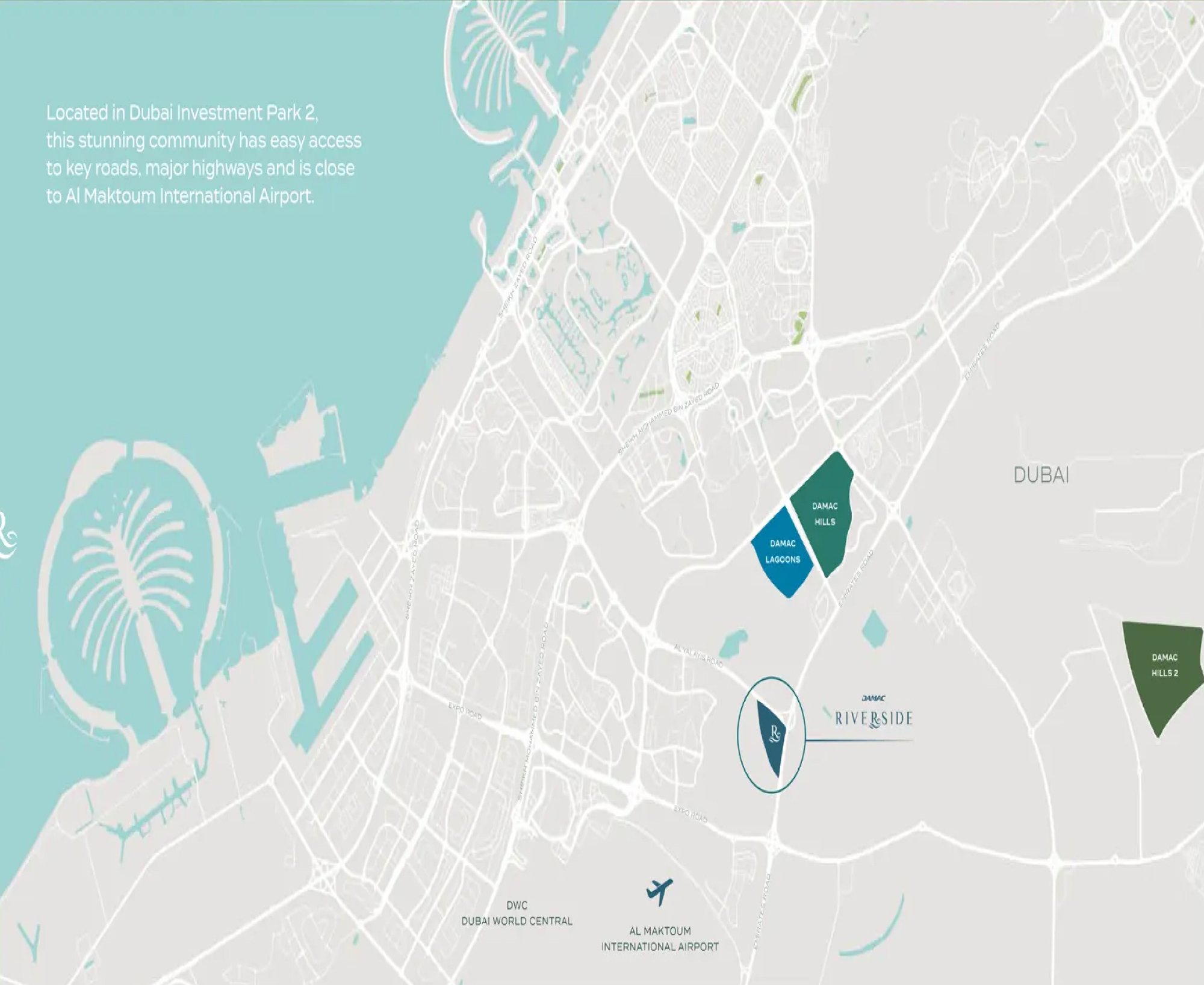 Damac Riverside location map